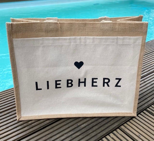 Liebherz Jute Tasche mit Vorderfach