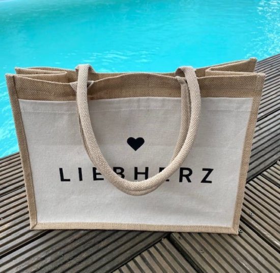 Liebherz Jute Tasche mit Vorderfach – Bild 3